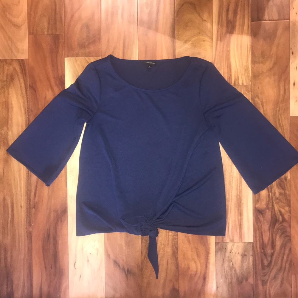 Banana Republic tie front top 3/4 sleeve